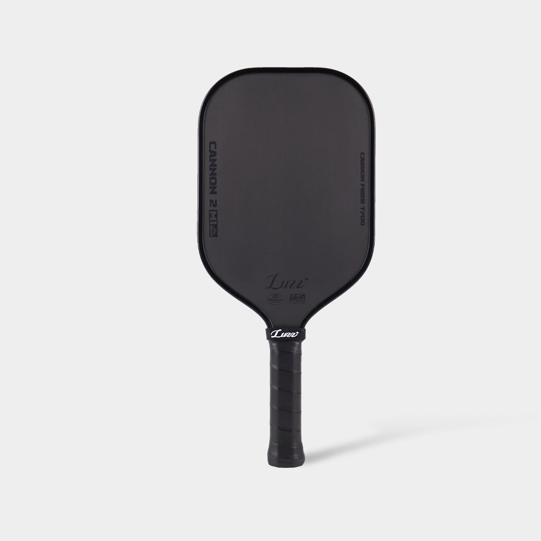 Luzz Cannon2 M1 pickleball paddle - face view in black