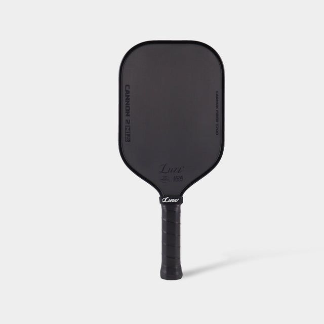 Luzz Cannon2 M1 pickleball paddle - face view in black
