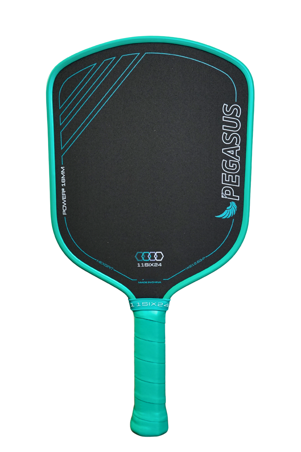 11SIX24 Pegasus Power 2 widebody pickleball paddle in Teal