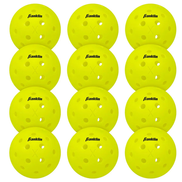 Franklin X-40 Outdoor Pickleballs — 12 Pack (Optic Yellow)