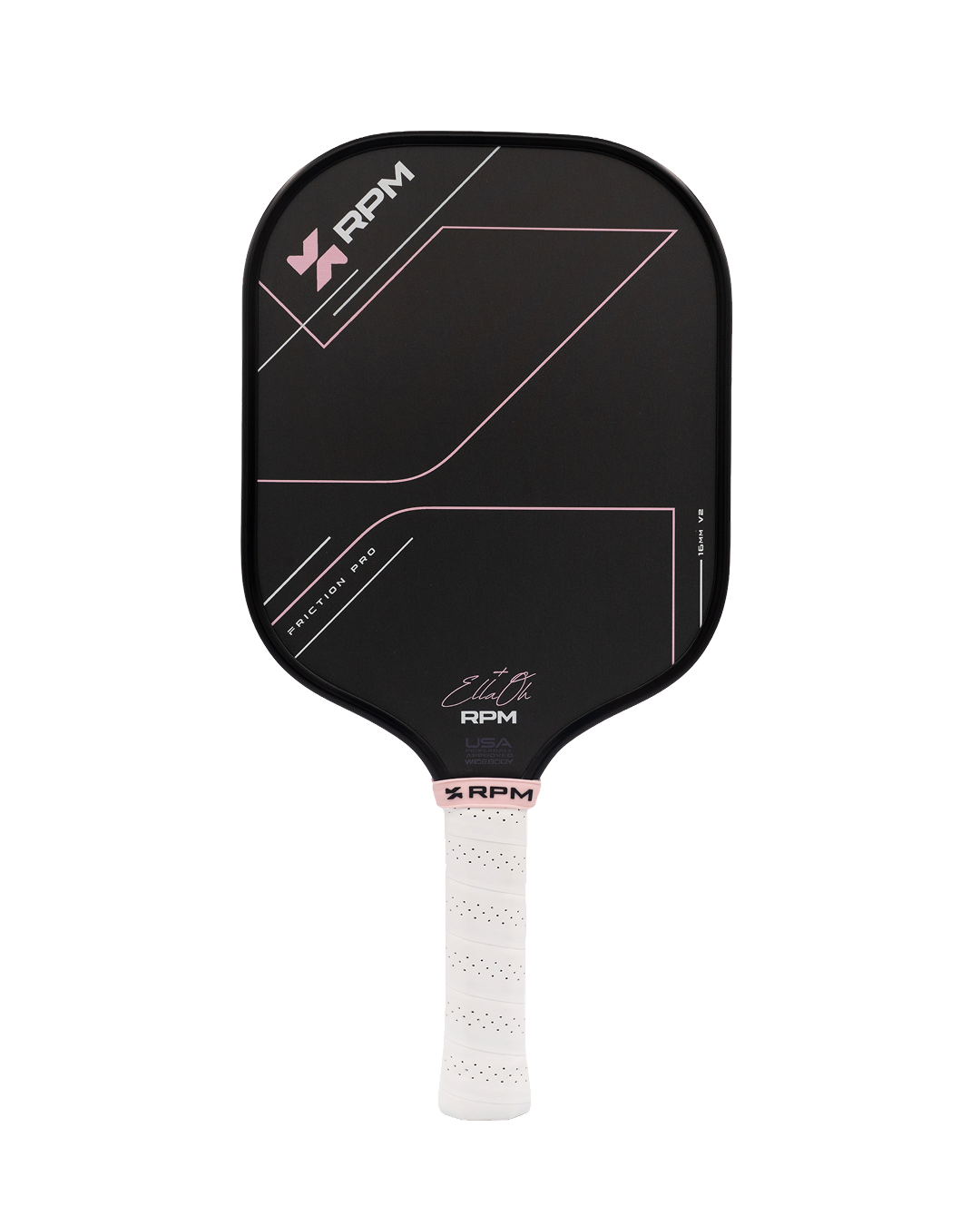 RPM Friction Pro V2 Ella Oh Edition 16mm pickleball paddle - Widebody - paddle face