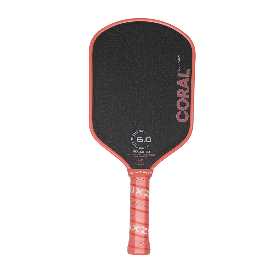 Six Zero Coral 16mm Pickleball Paddle