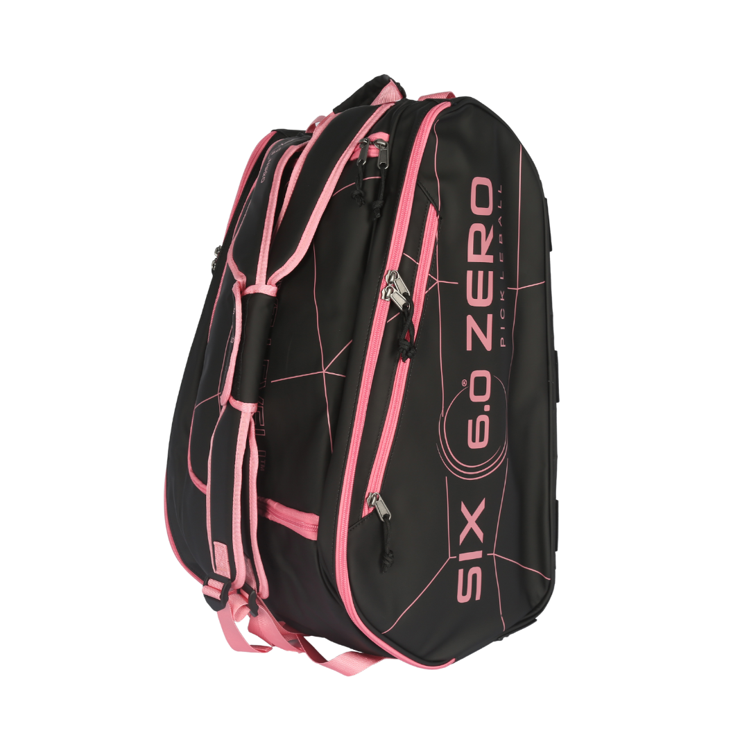 Six Zero Pro Tour Bag, Black / Cherry, three-quarter view