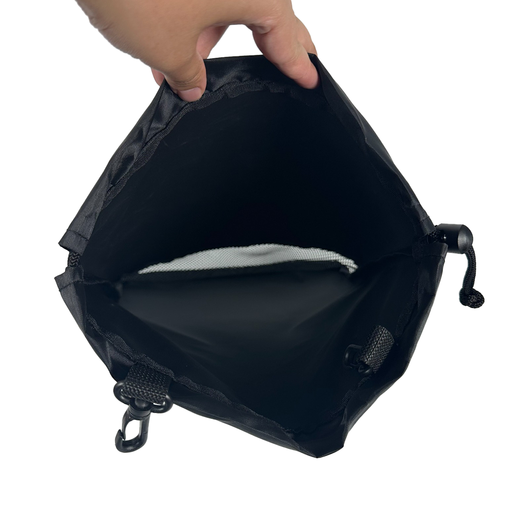 Six Zero Performance Backpack, Black, shoe bag open