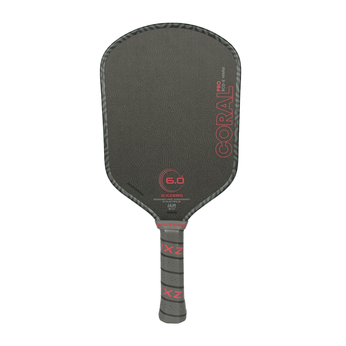 Six Zero Coral Pro 16mm pickleball paddle - Elongated shape - Infrared