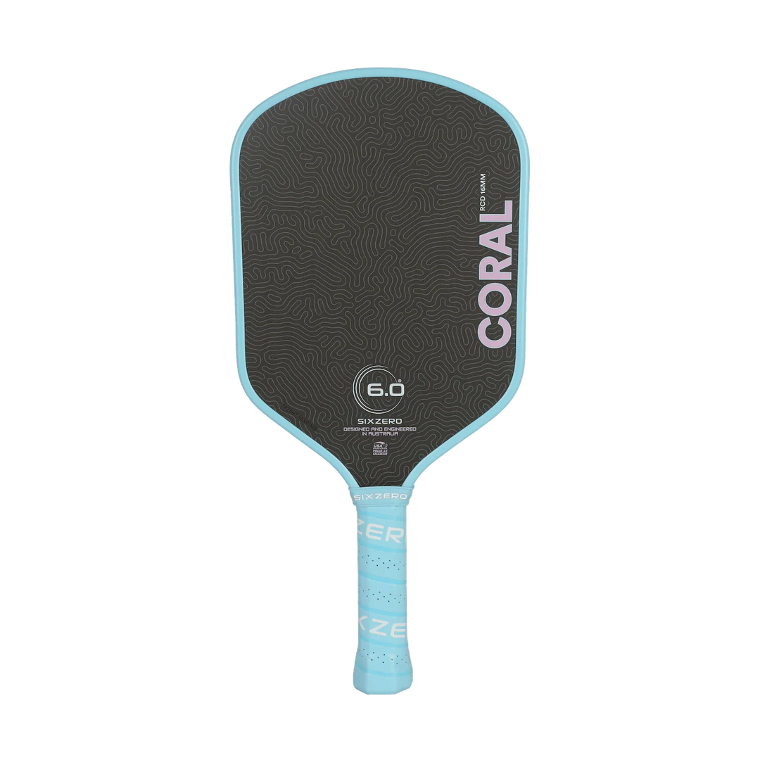 Six Zero Coral Light Weight 16mm Pickleball Paddle