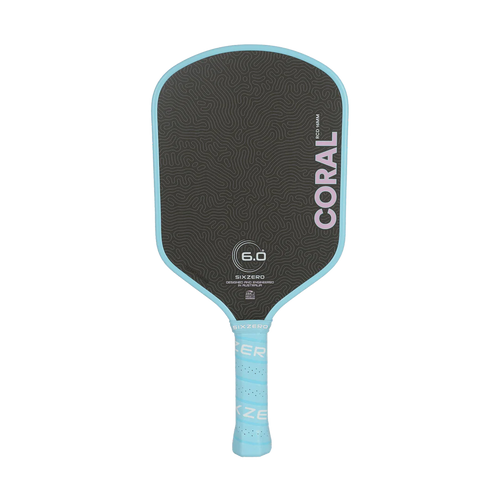 Six Zero Coral Light Weight 16mm Pickleball Paddle (Misty Blue)