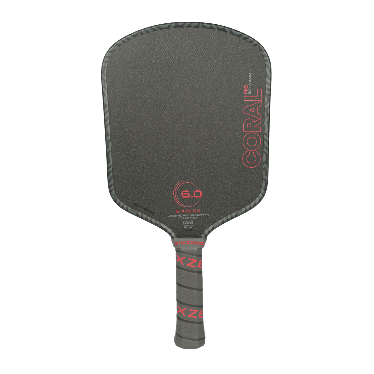 Six Zero Coral Pro 16mm pickleball paddle - Widebody shape - Infrared