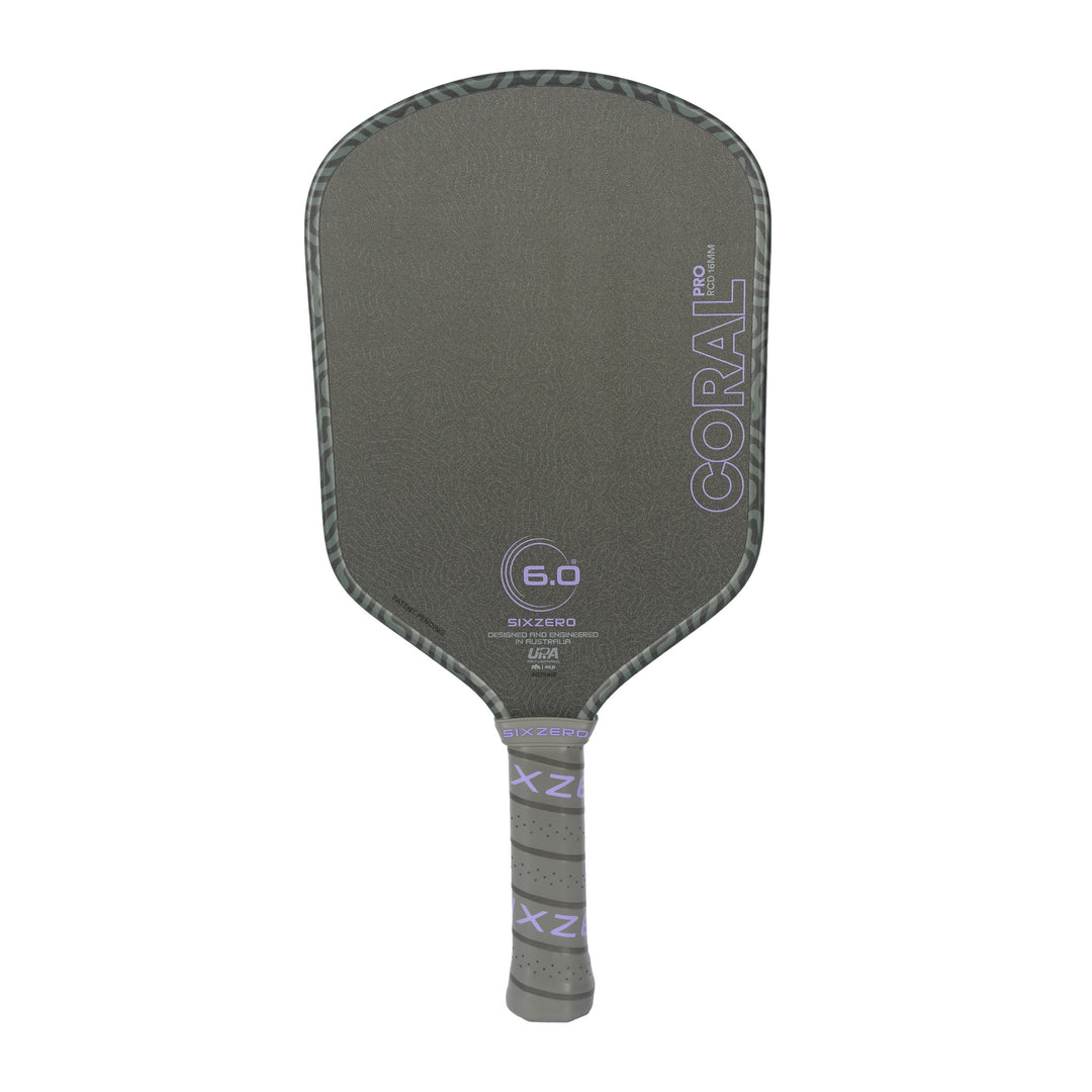 Six Zero Coral Pro 16mm pickleball paddle - Hybrid shape - Ultraviolet
