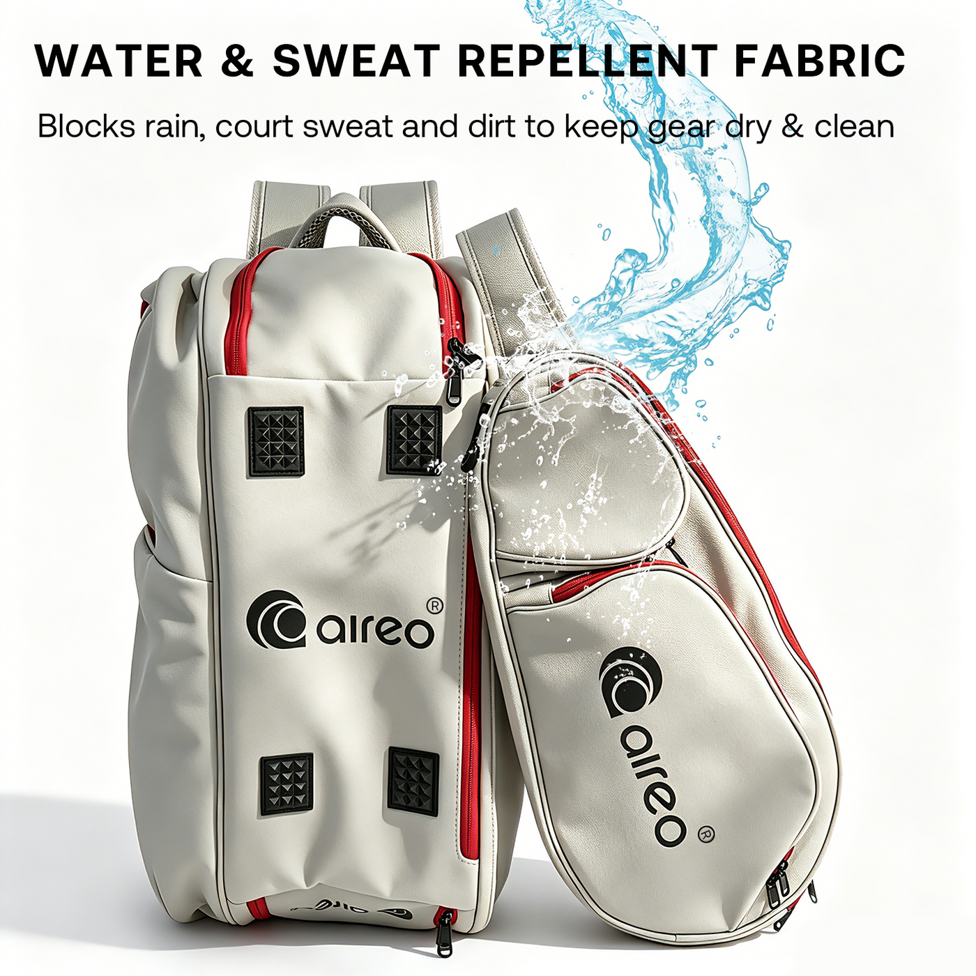 Aireo Tour 2-in-1 pickleball backpack in gray, with the paddle compartment detached