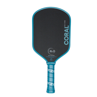 Six Zero Coral 16mm Elongated Ocean Blue pickleball paddle