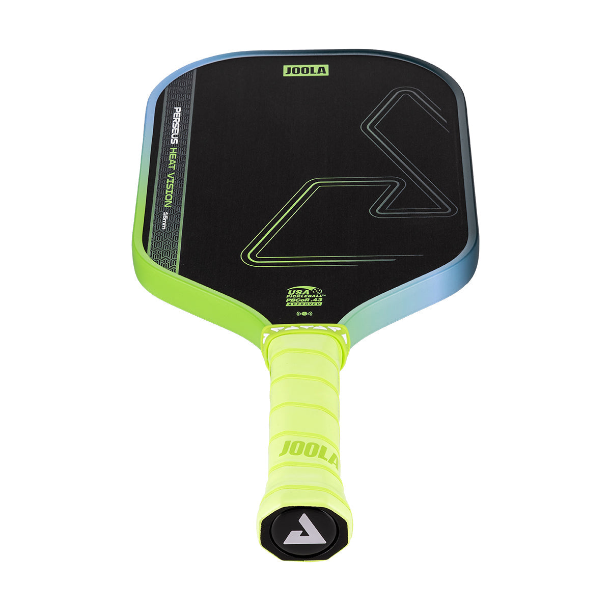 JOOLA Perseus Heat Vision 16mm pickleball paddle in hand