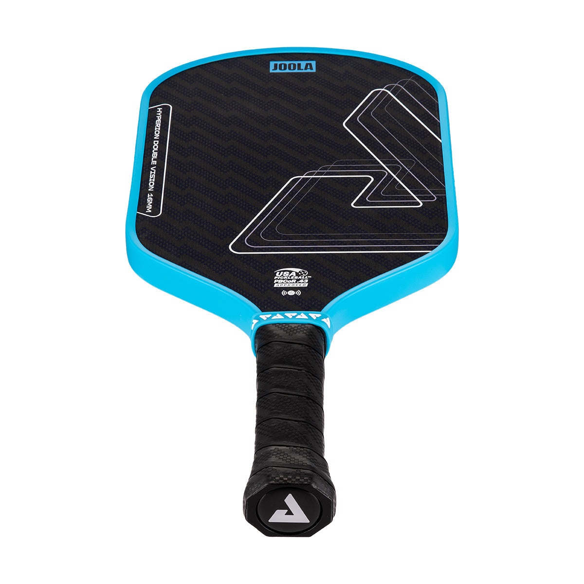 JOOLA Hyperion Double Vision 16mm pickleball paddle in hand