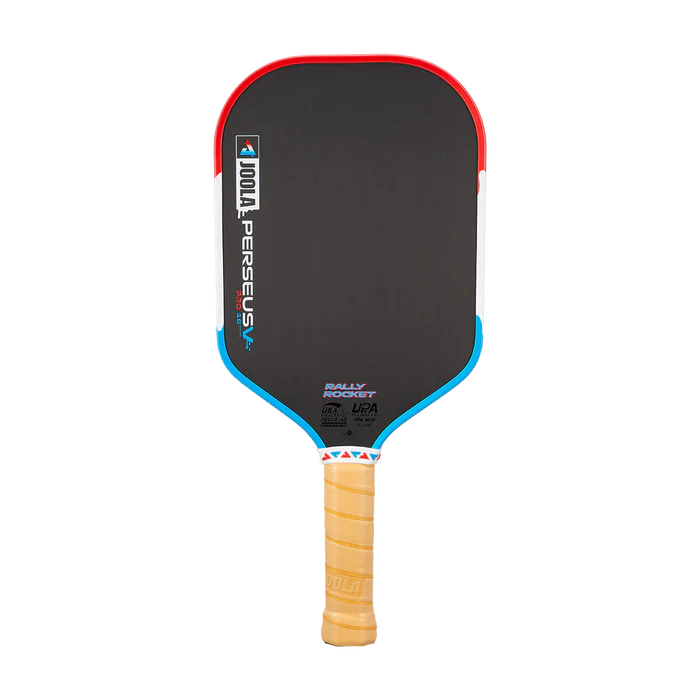 JOOLA Perseus Pro V Rally Rocket 16mm pickleball paddle: edge and handle