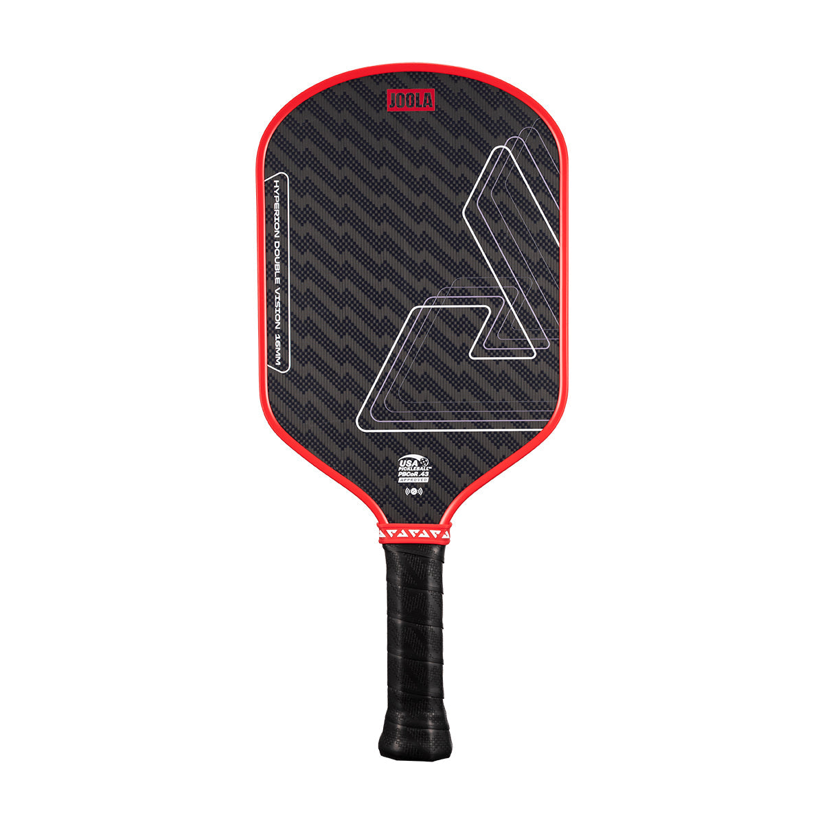 JOOLA Hyperion Double Vision 16mm pickleball paddle Blaze Red