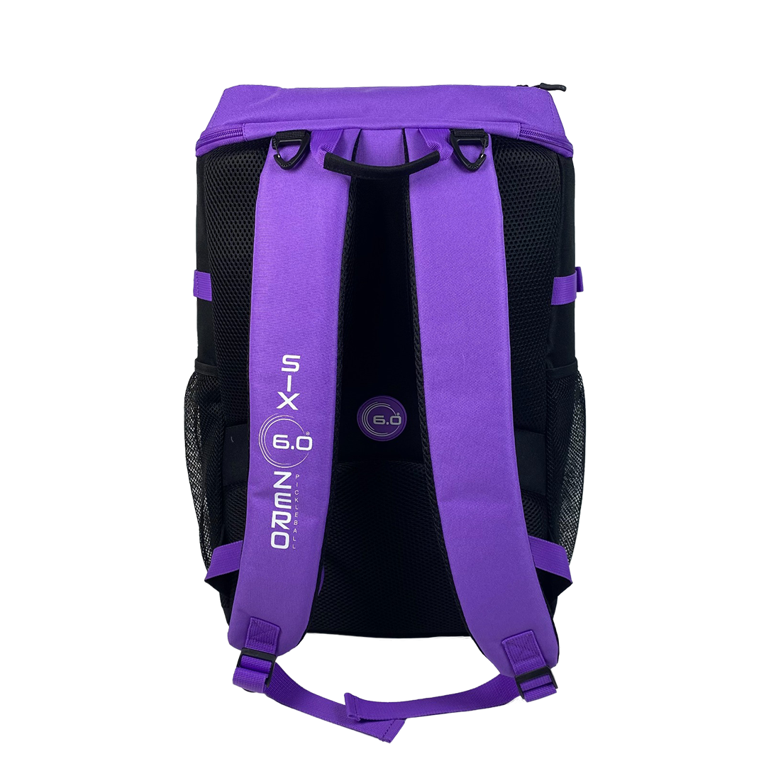 Six Zero Performance Backpack, Amethyst, back and shoulder straps