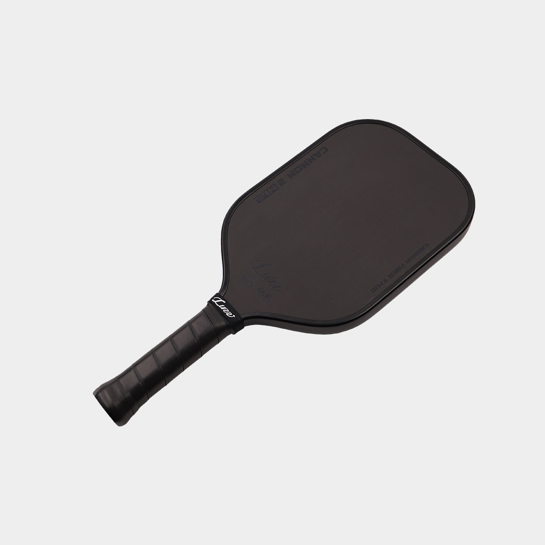 Luzz Cannon2 M1 pickleball paddle - angled view showing face and handle