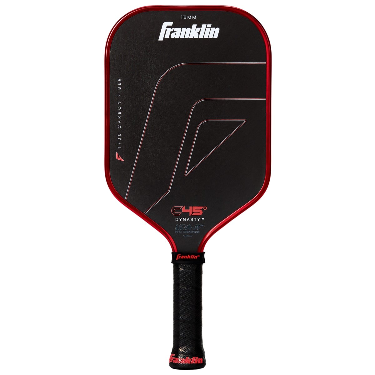 Franklin C45 Dynasty 16mm pickleball paddle, red, paddle face