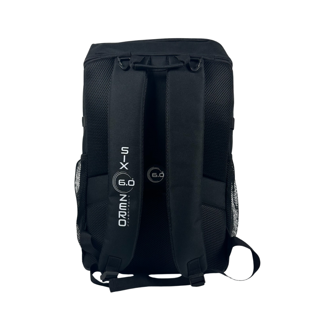 Six Zero Performance Backpack, Black, back and shoulder straps