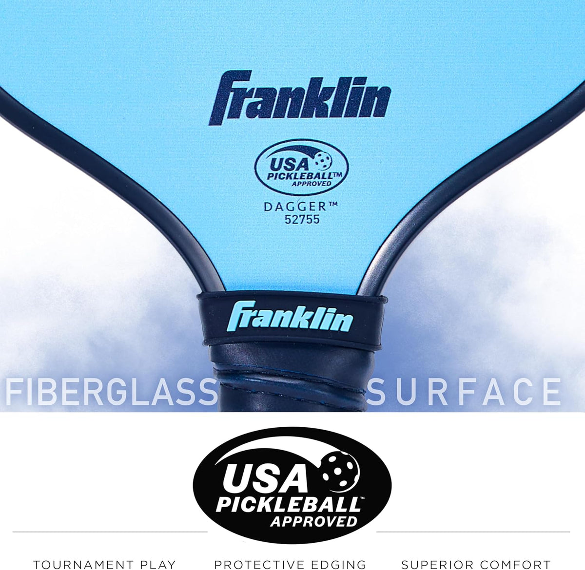 Franklin Dagger pickleball paddle, USA Pickleball approved, model 52755