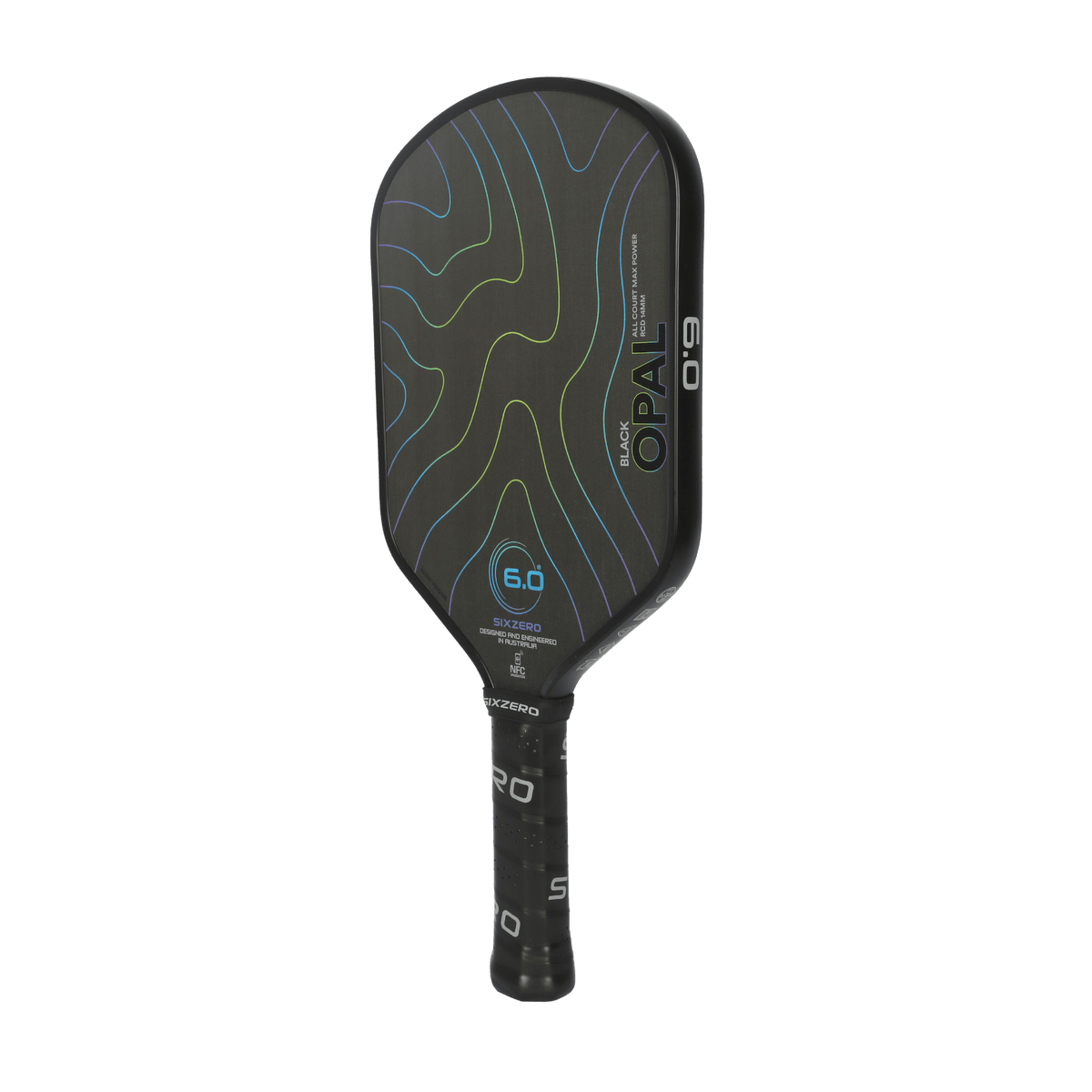 Six Zero Black Opal pickleball paddle - face and edge