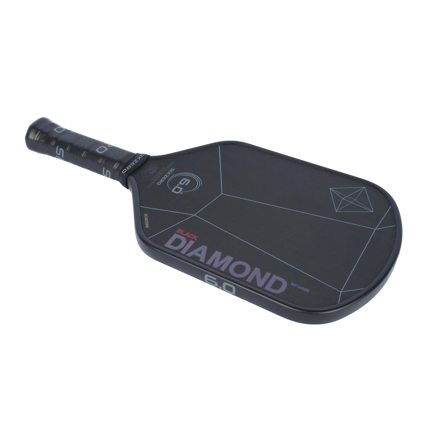 Six Zero Black Diamond pickleball paddle - reverse angle
