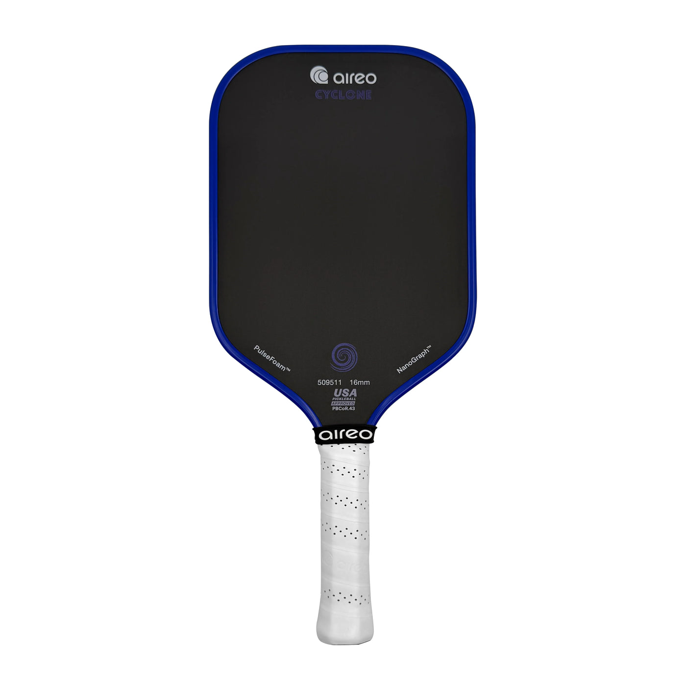 Aireo Cyclone pickleball paddle - Blue colourway - front