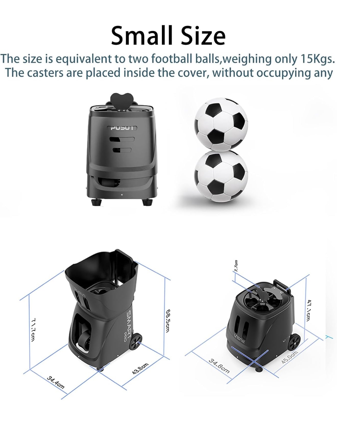 PUSUN PP Smart Pro Pickleball Ball Machine — App-Controlled Training Launcher (Australia)