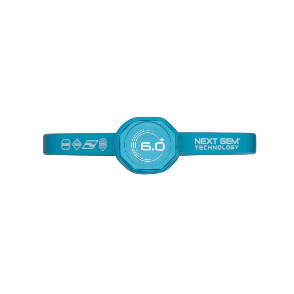 Six Zero Coral 16mm Hybrid Ocean Blue pickleball paddle, butt cap detail