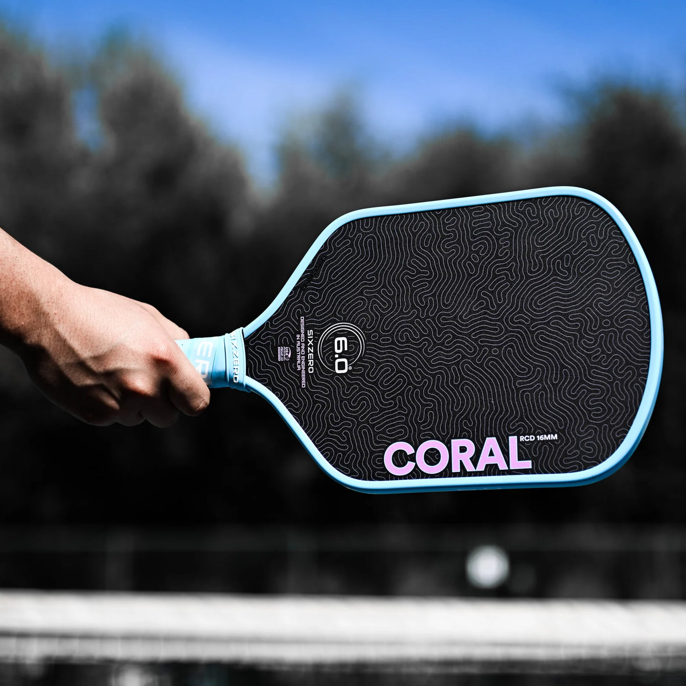 Six Zero Coral Light Weight 16mm Pickleball Paddle
