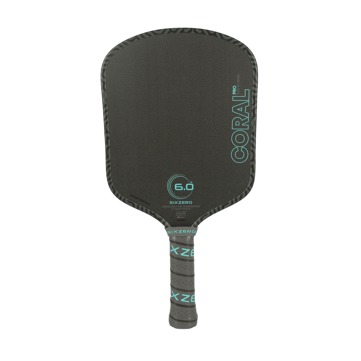 Six Zero Coral Pro 16mm pickleball paddle - Widebody shape - Electric Blue