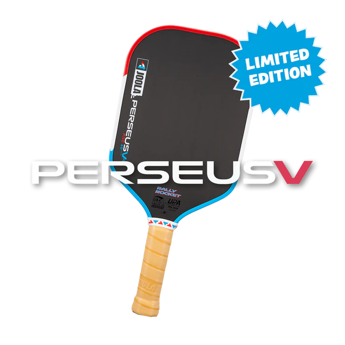 JOOLA Perseus Pro V Rally Rocket 16mm pickleball paddle: front face
