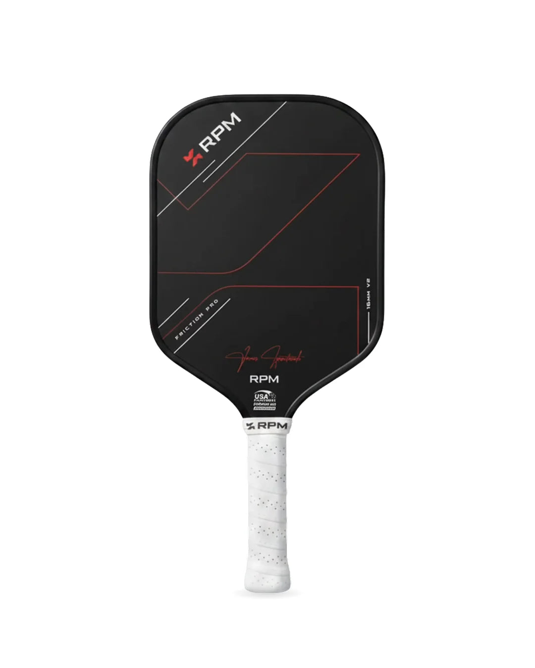 RPM Friction Pro V2 Hybrid Flat Top 16mm Pickleball Paddle