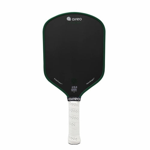 Aireo Cyclone X Hybrid pickleball paddle - Green colourway - front