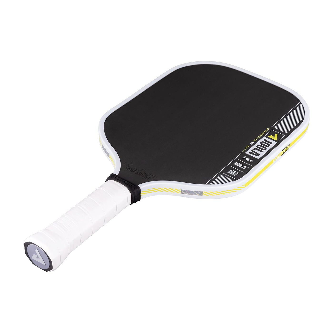 JOOLA Anna Bright Scorpeus Pro IV 14mm pickleball paddle - handle and butt cap