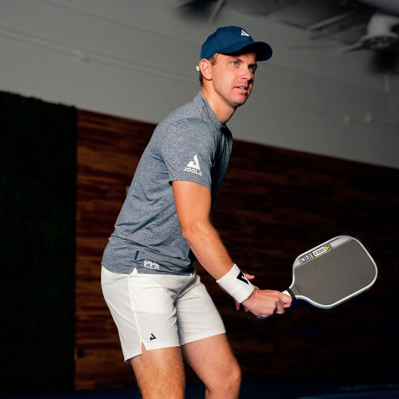 JOOLA Collin Johns Scorpeus Pro IV 16mm pickleball paddle in play