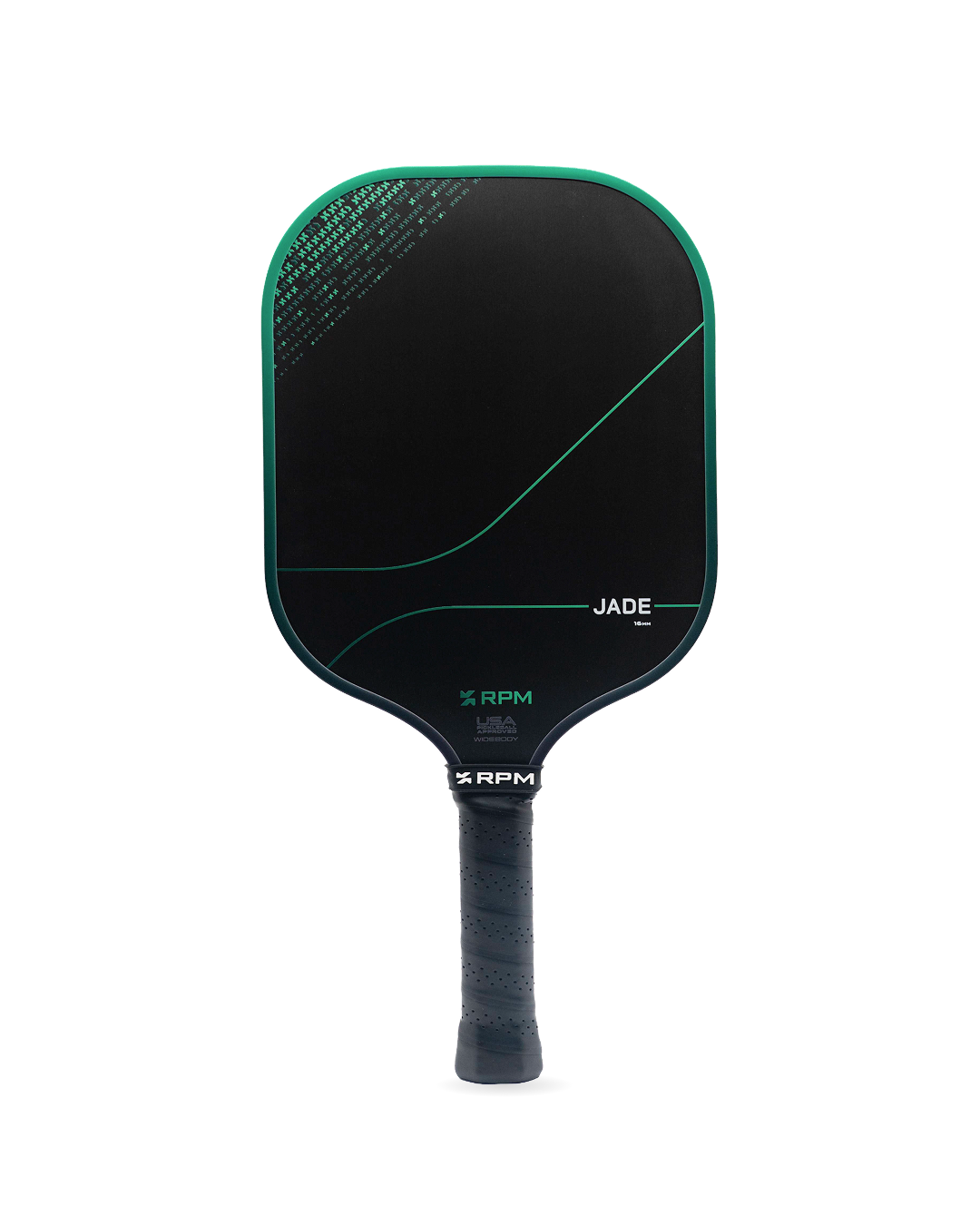 RPM Jade 16mm widebody pickleball paddle, front face