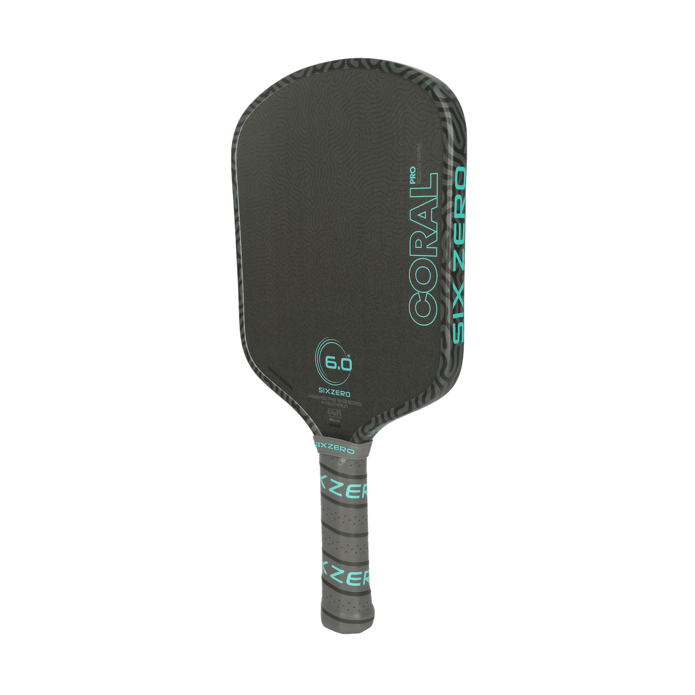 Six Zero Coral Pro 16mm pickleball paddle - Widebody shape - angled face
