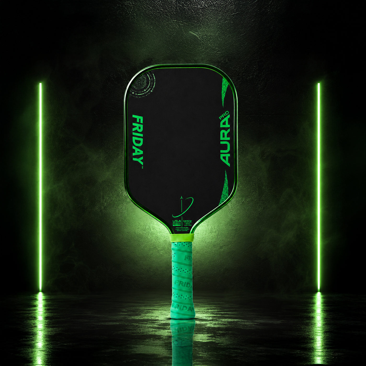 Friday Aura Pro Elongated Summer Terra Metallic pickleball paddle