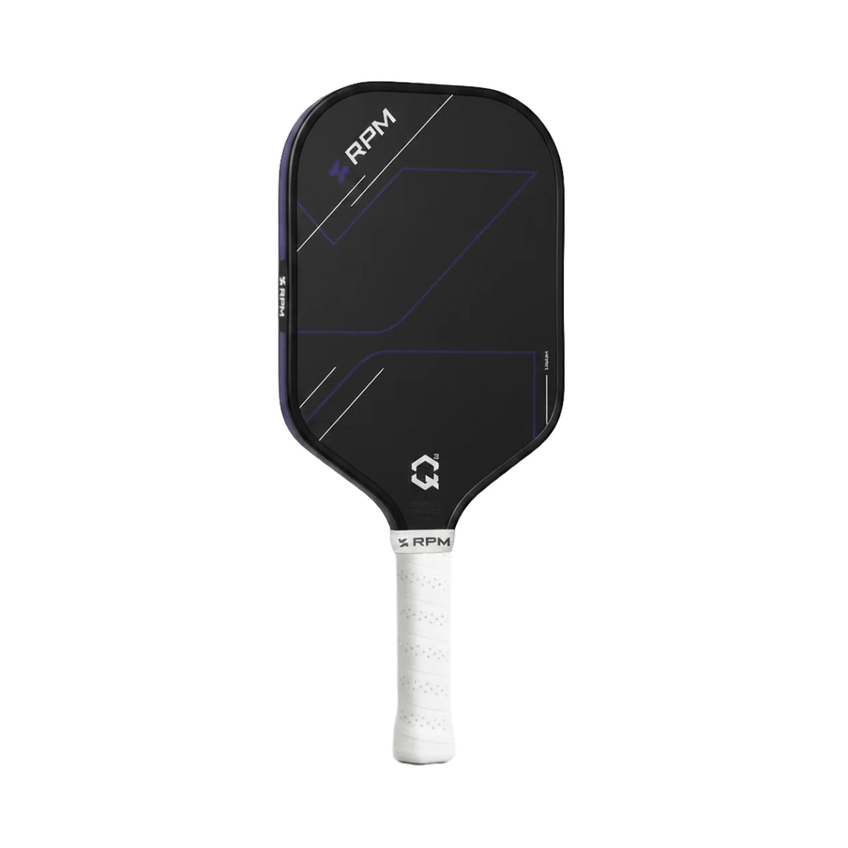 RPM Q2 16mm Hybrid Flat Top pickleball paddle, angled