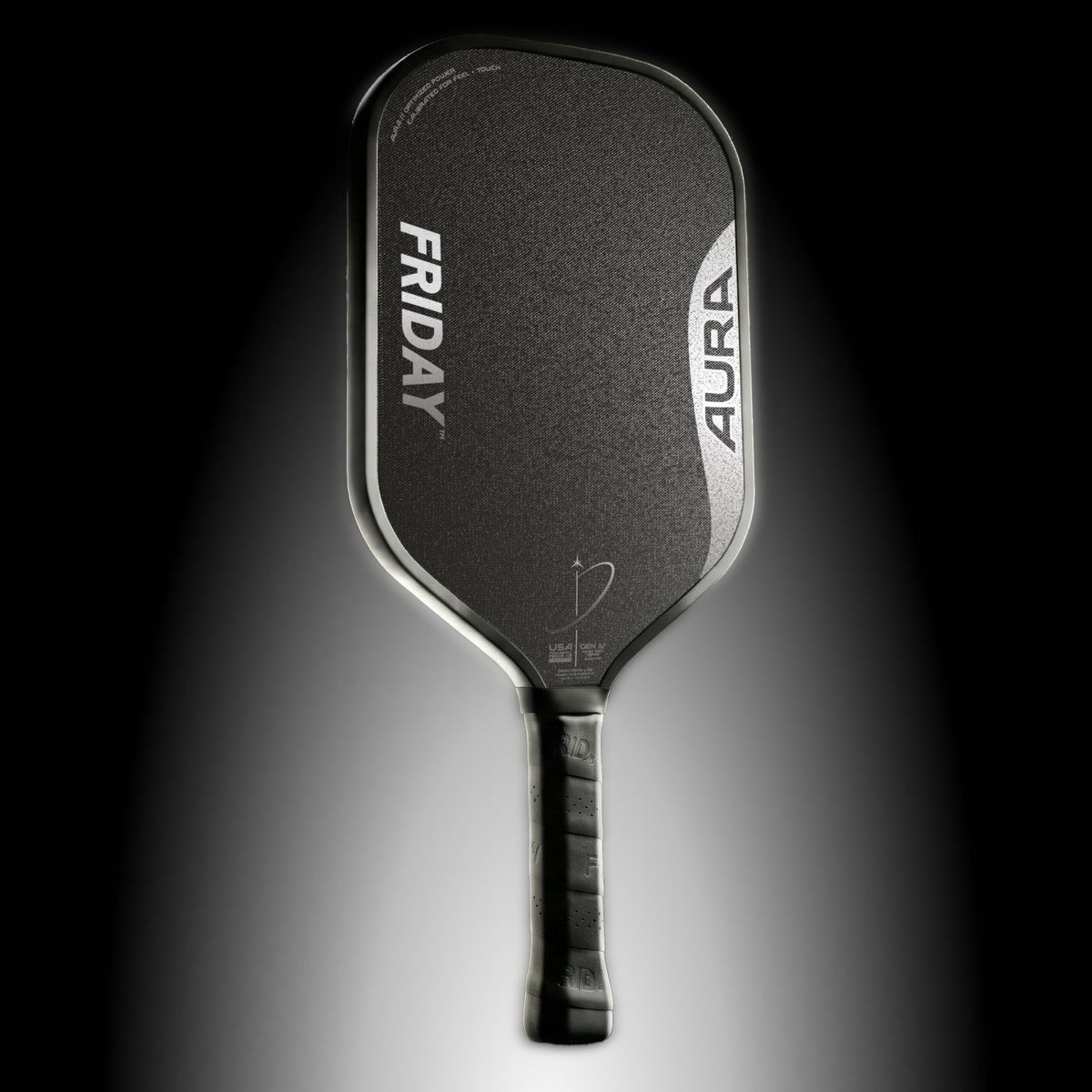 Friday Aura Hybrid 16mm pickleball paddle: Black (Eclipse)