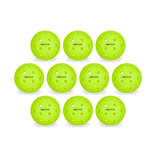 Franklin FS Pro indoor pickleballs, 10 pack: all 10 balls shown