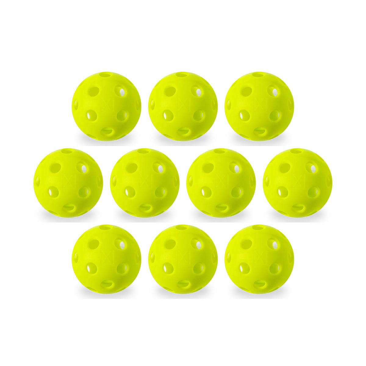 Franklin X-26 indoor pickleballs, 10 pack: 10 lime green 26-hole balls