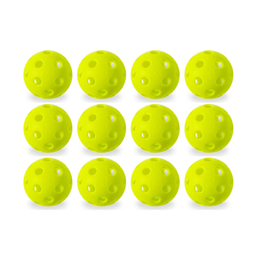 Franklin X-26 indoor pickleballs, 12 pack: 12 lime green 26-hole balls