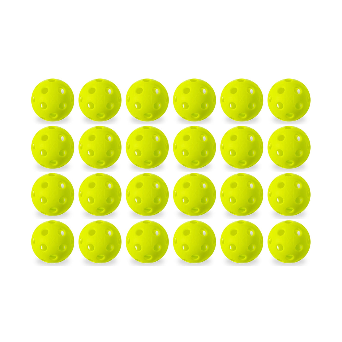 Franklin X-26 indoor pickleballs, 24 pack: 24 lime green 26-hole balls