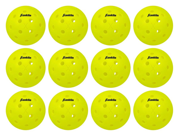 Franklin X-40 Outdoor Pickleballs - 12 Pack (Optic Yellow)