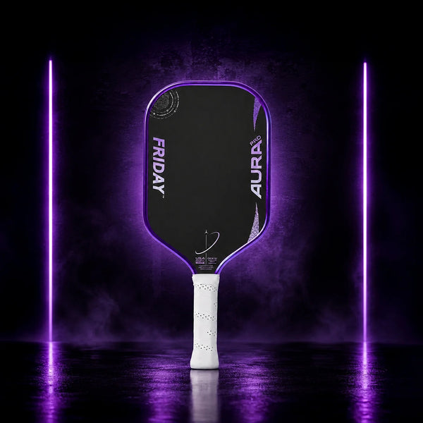 Friday Aura Pro Elongated 16mm Pickleball Paddle - Metallic Purple Limited Edition