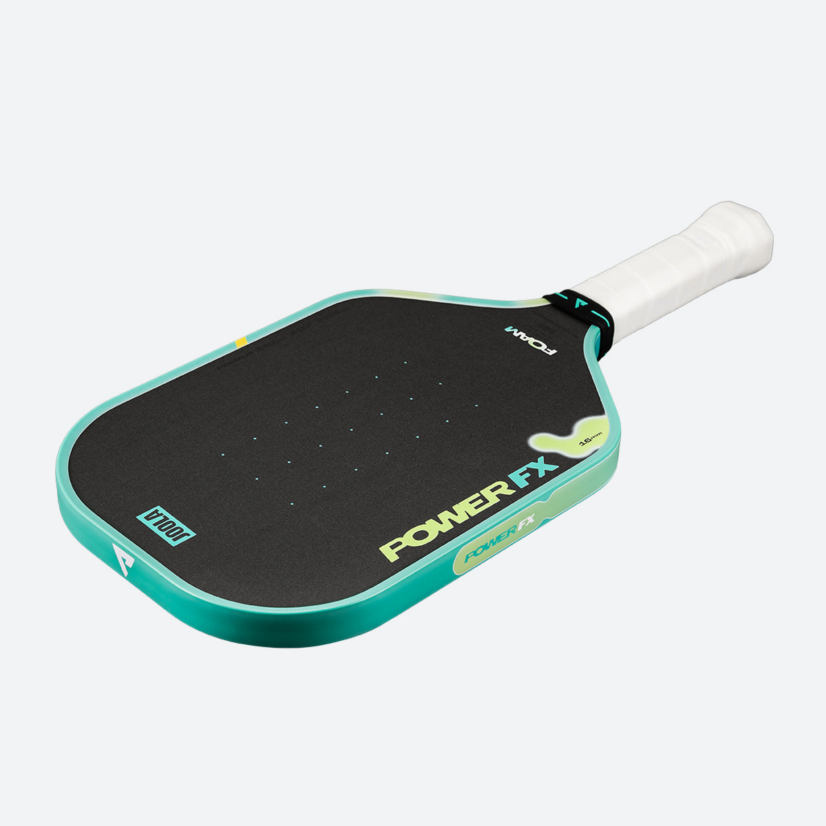 JOOLA Perseus Power FX 16mm pickleball paddle Daydream, angled, face detail