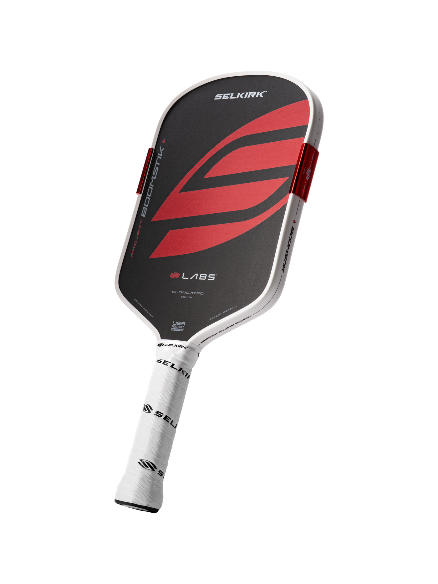 Selkirk LABS Boomstik Elongated pickleball paddle - Original colourway - three-quarter angle