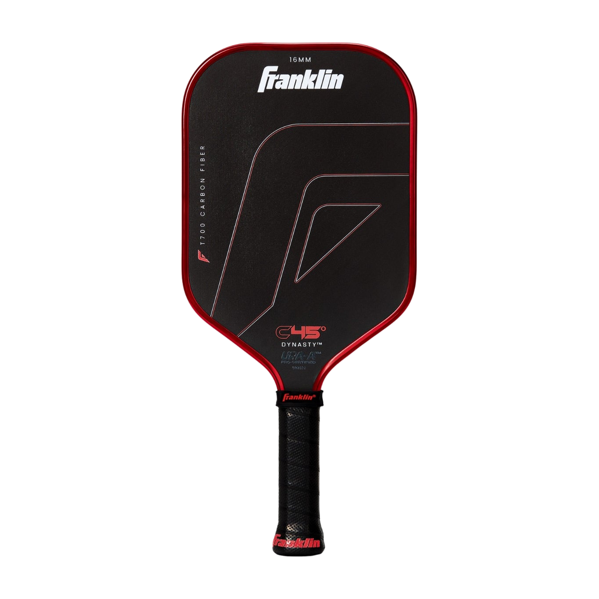 Franklin C45 Dynasty 16mm pickleball paddle, red, paddle face